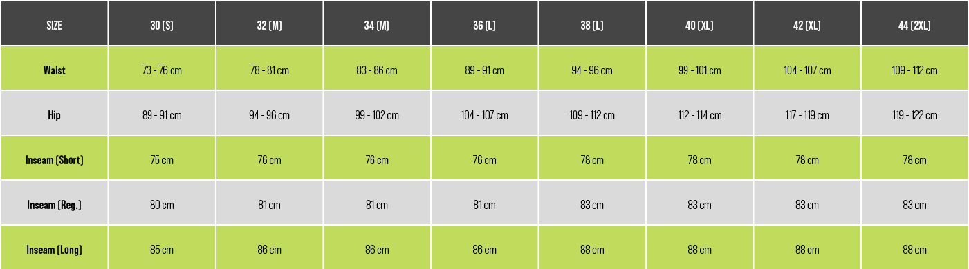 North face size clearance guide